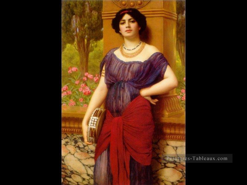 Tympanistria 1909 néoclassique dame John William Godward Peintures à l'huile